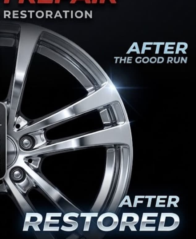 Restored alloy rim after Dynasty repair